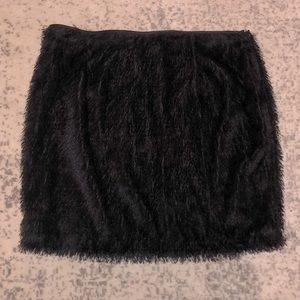 Fringe Fuzzy Mini Skirt